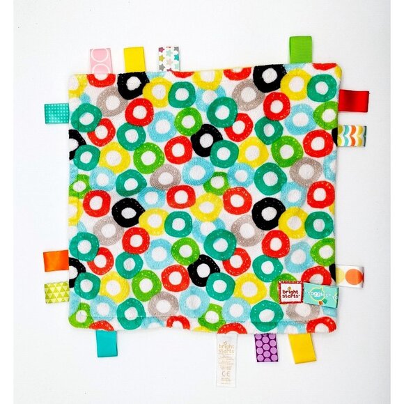 Bright Starts Taggies Circles Soft Baby Security Blanket Lovey 12" - Picture 1 of 4